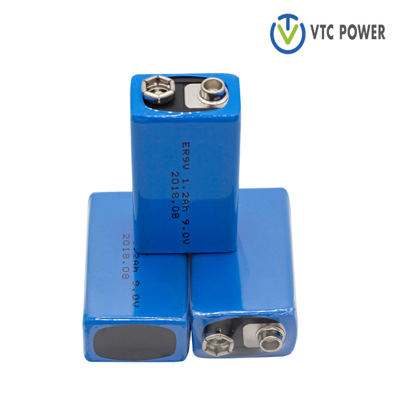 ER9V லித்தியம் பேட்டரி 9v 1200mah ஸ்மோக் டிடெக்டர், ஸ்மோக் டிடெக்டர், ஸ்மோக் அலாரம்